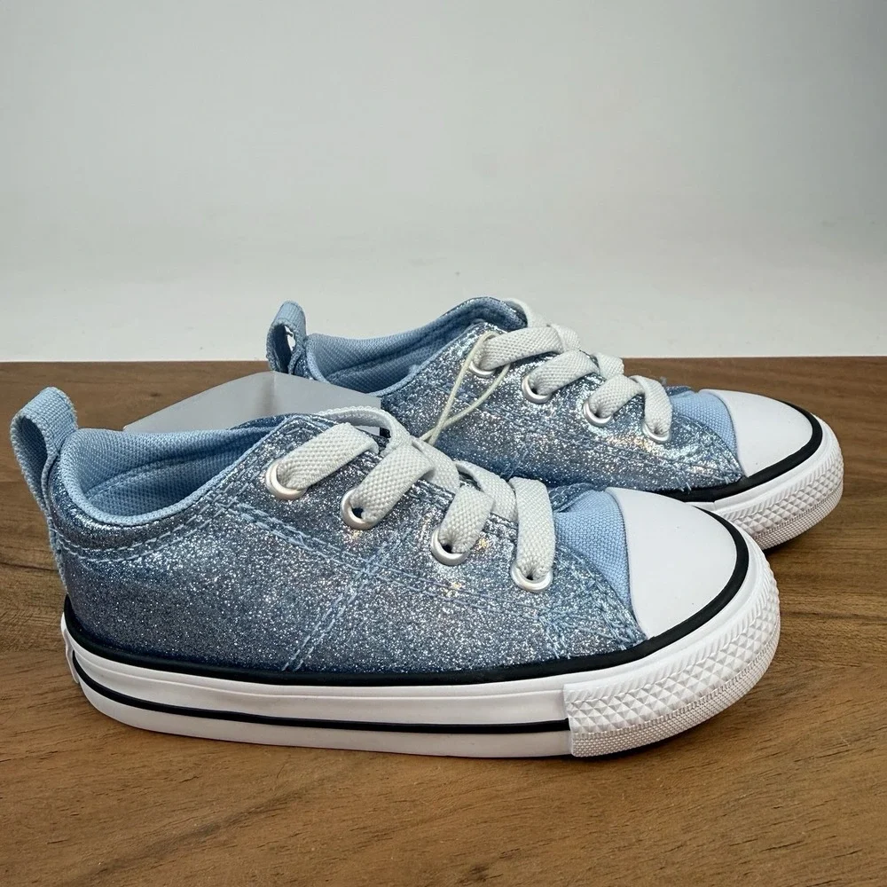 New NIB Little Kids Converse Chuck Taylor All Star Madison OX Sparkle Sneaker 6C